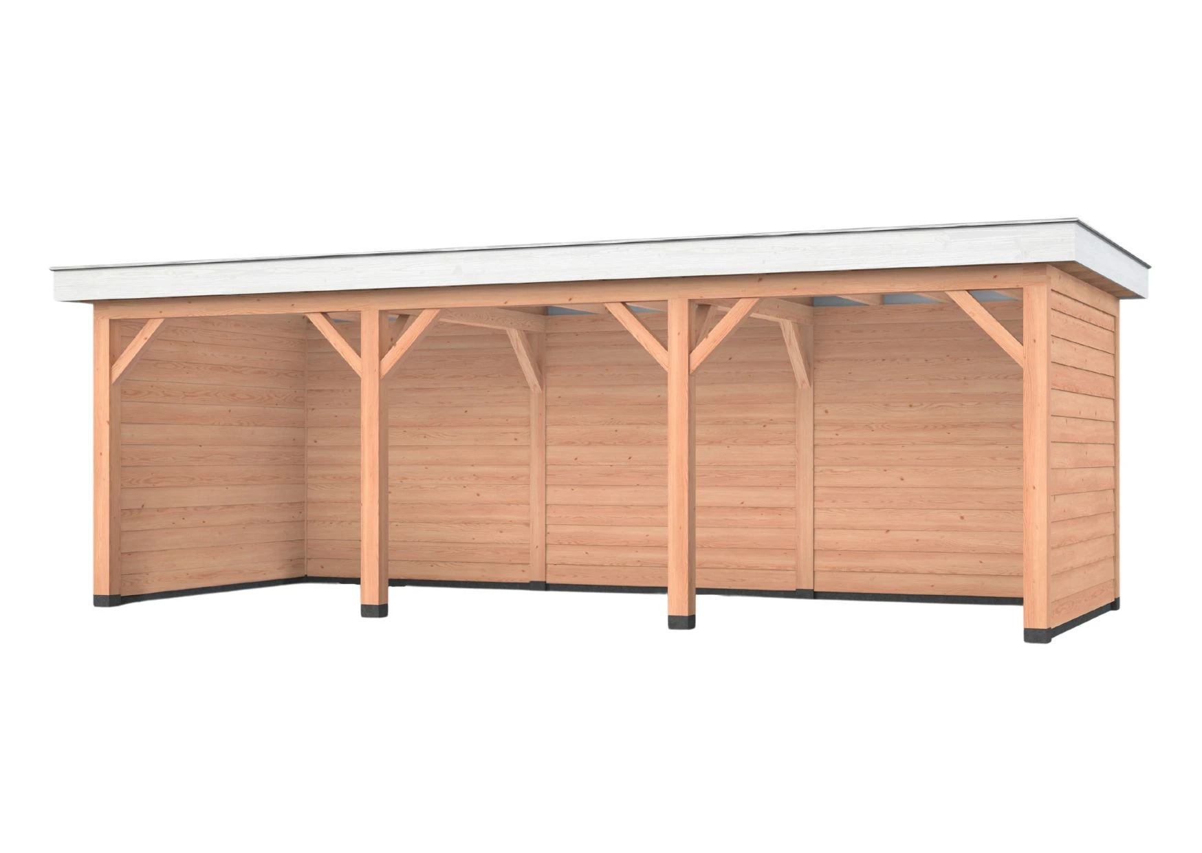 Douglas overkapping, 750 x 300, met achterwand en twee zijwanden, Westwood Holland - Afbeelding 1